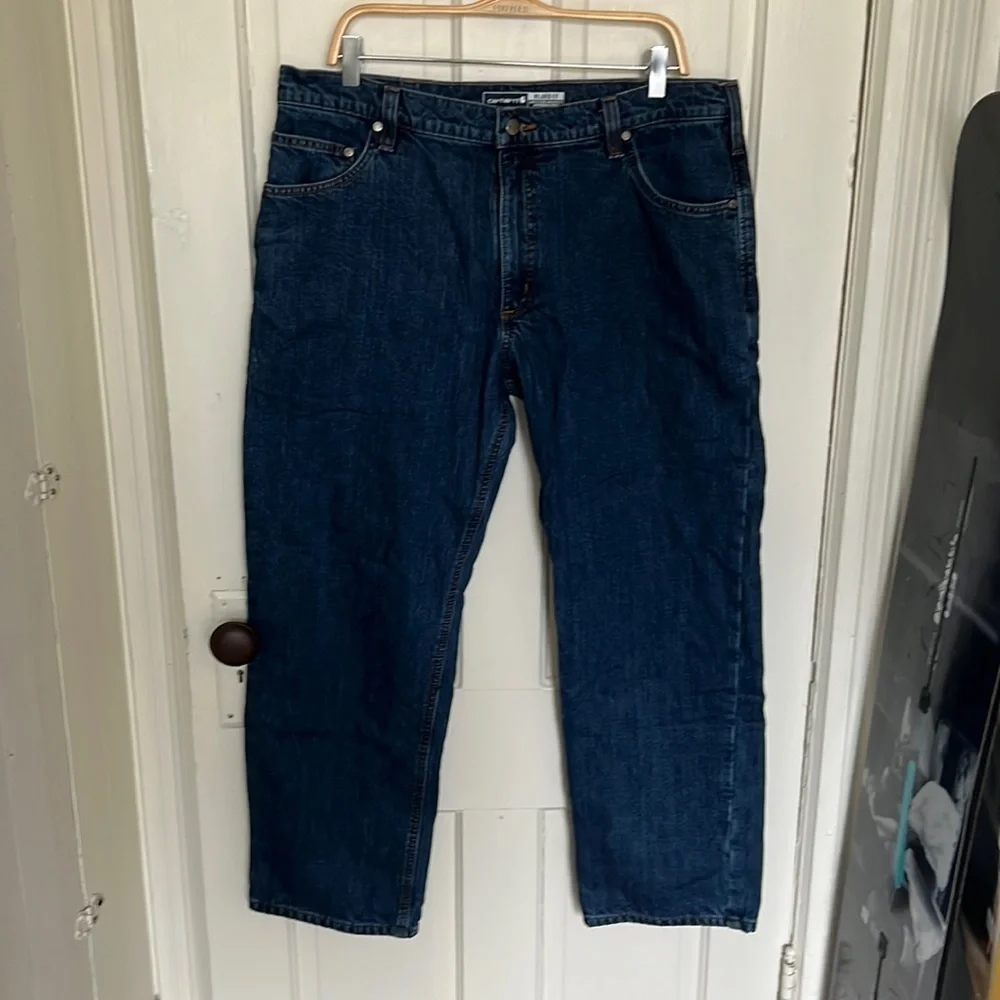 Carhartt Relaxed Fit Flannel-lined 5 Pocket Jeans